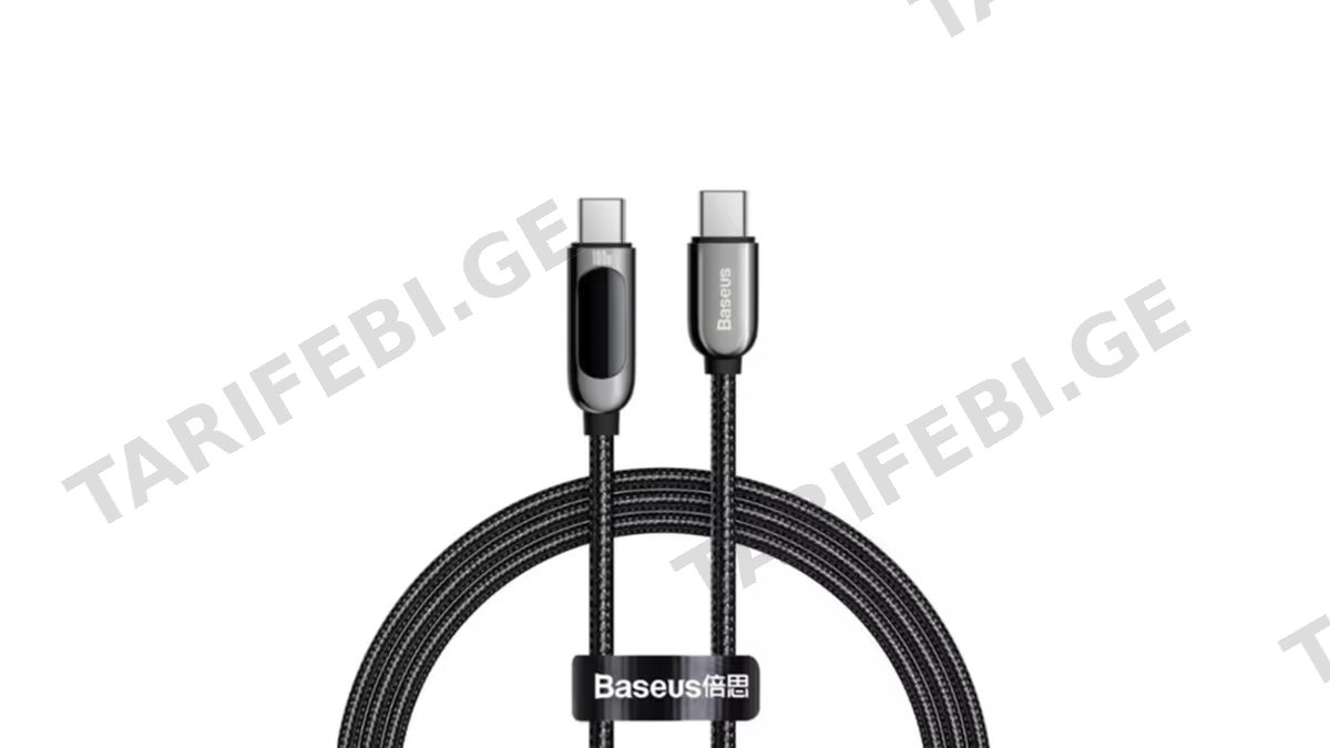 Baseus Display Fast Charging Data Cable Type-C to Type-C 100W 1m CATSK-B01