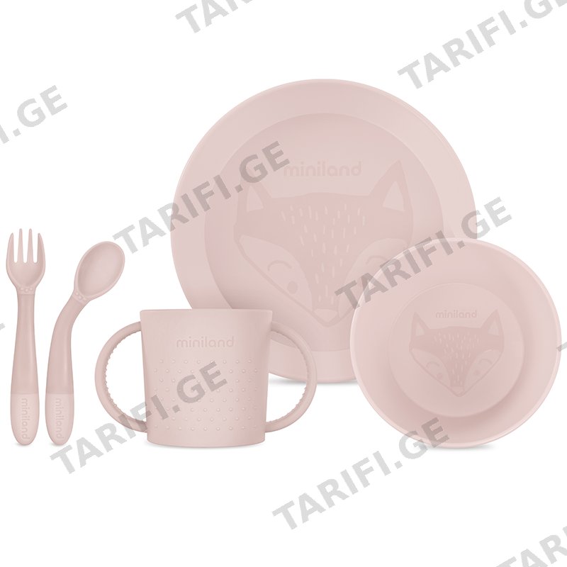 საბავშვო ჭურჭლის ნაკრები MINILAND MEAL SET ROUND CANDY