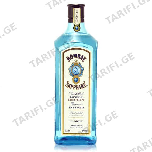 Bombey Sapphire 1 L 47 % - ჯინი ბომბეი საფირი