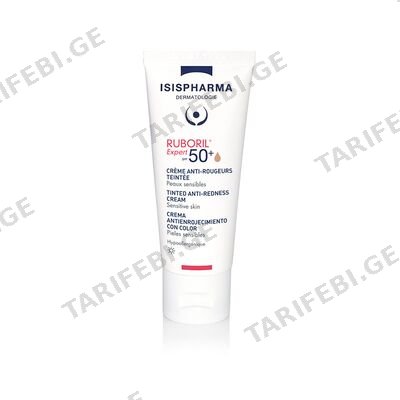 ისისფარმა რუბორილ ექსპერტ SPF50+, ტონალური კრემი სიწითლე/კუპეროზი/როზაცეასთვის,