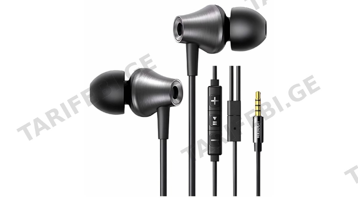ყურსასმენი UGREEN EP105 (35753), In-Ear Headphones, Wired, 3.5mm, Black