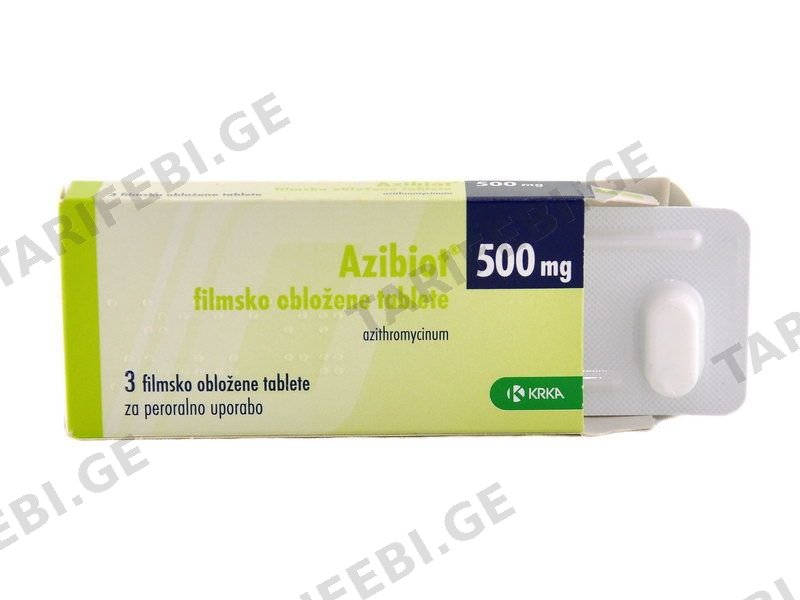 აზიბიოტი - Azibiot 500 მგ. 3 ტაბლეტი