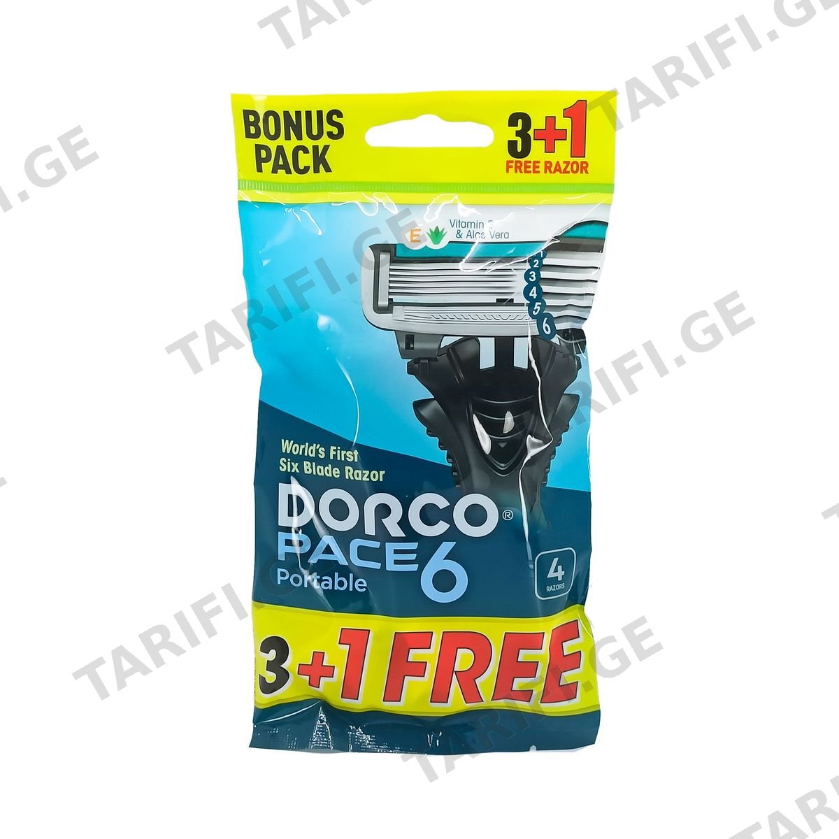 Dorco - დორკო ერთჯერადი საპარსი 6 პირი კაცის 3+1 ცალი 1247