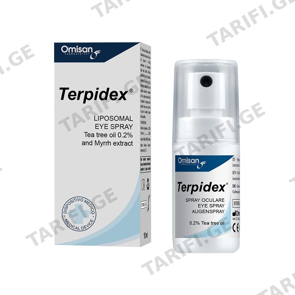 ტერპიდექსი ქუთუთოების სპრეი - Terpidex Eyelid Drops 10მლ