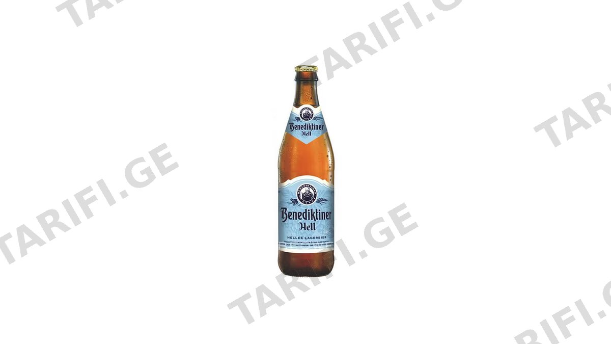 ლუდი ბენედიქტინერი ჰელი ბოთლის 0.5ლ