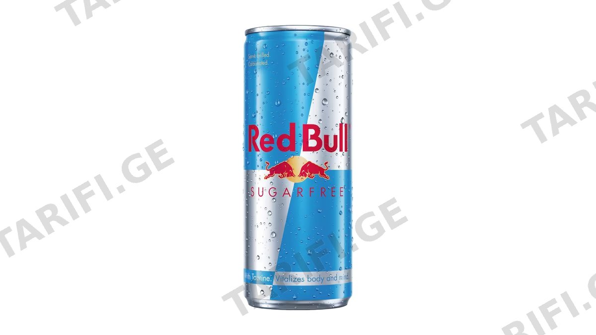 Red Bull უშაქრო ენერგეტიკული სასმელი 0.250ლ
