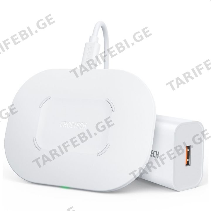 დამტენი მოწყობილებობები Choetech T550-F 15W Fast Wireless Charging pad