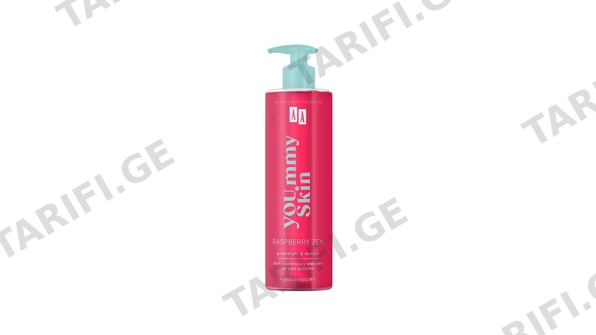 კოსმეტიქს-AA შხაპის გელი 4268 YOUMMY SKIN Raspberry აღმდგენი/დამატენიანებელი 400მლ *