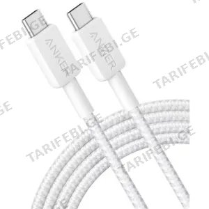 Anker 322 USB-C to USB-C 6ft Braided White A81F6G21