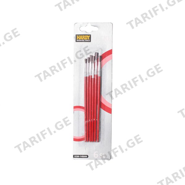 ფუნჯების ნაკრები 6 ც HARDY 0280-140006