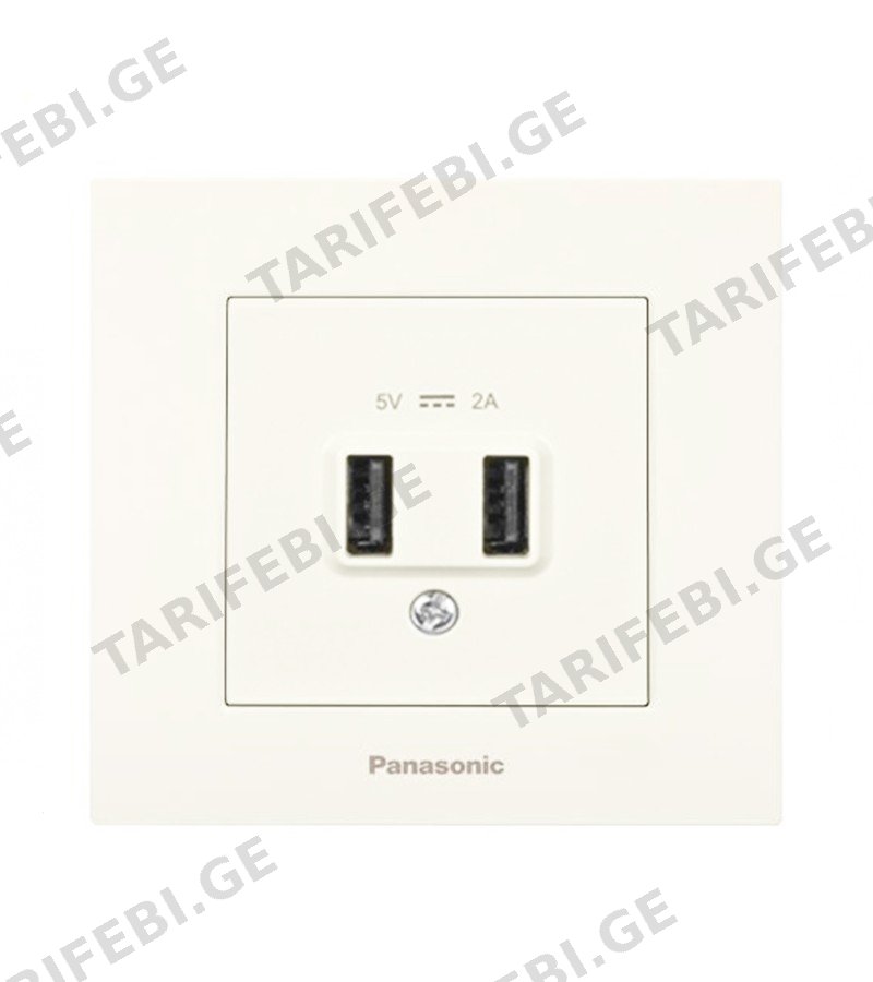 როზეტი USB 5V-2A PANASONIC ARKEDIA SLIM თეთრი WNTC02312WH-EU1