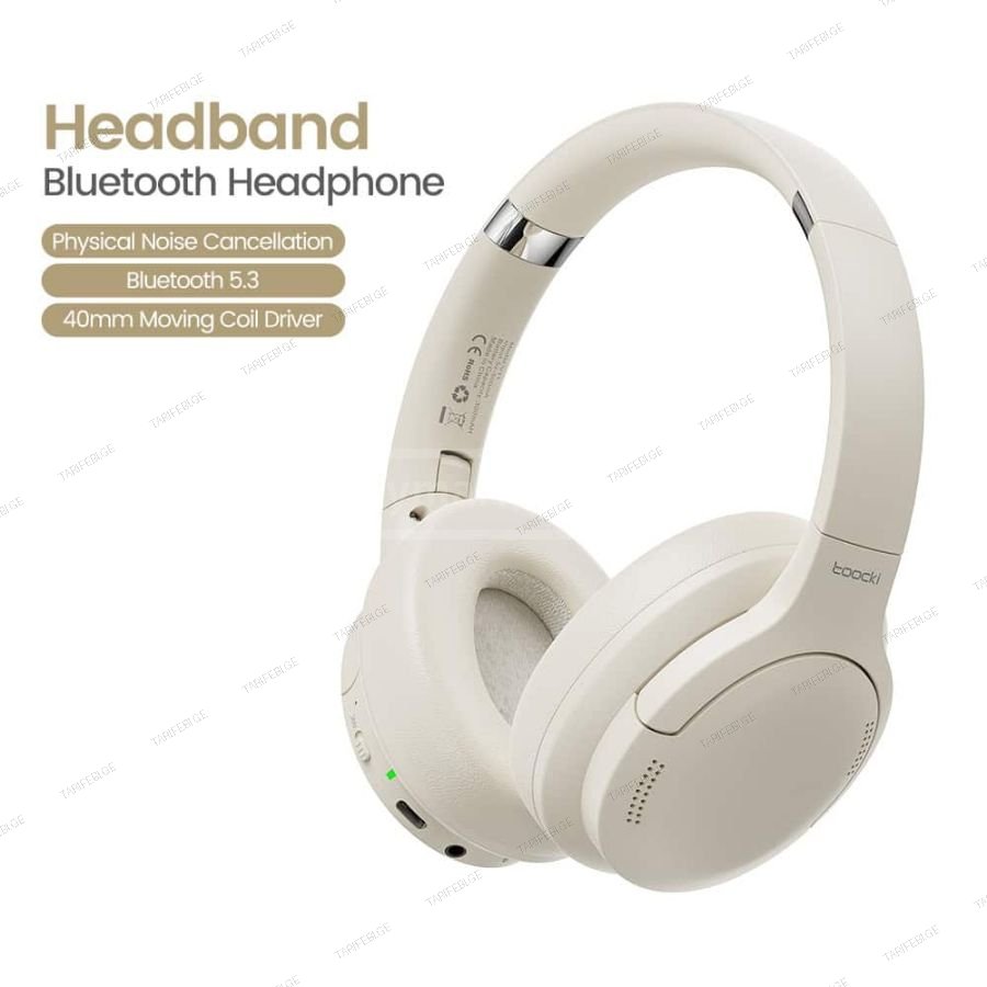 ყურსასმენი Toocki Overhead Wireless BT 5.3 Sport Earphone TTWS-EY02 Beige