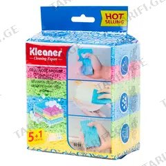 ღრუბელი ჭურჭლის Kleaner 6 ც