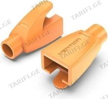 VENTION IODO0-100 RJ45 Strain Relief Boots Orange PVC Type 100 Pack ქსელის კაბელის დამცავი