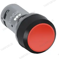 ღილაკი ABB ფიქსაციის გარეშე  წითელი 22 mm 2NC