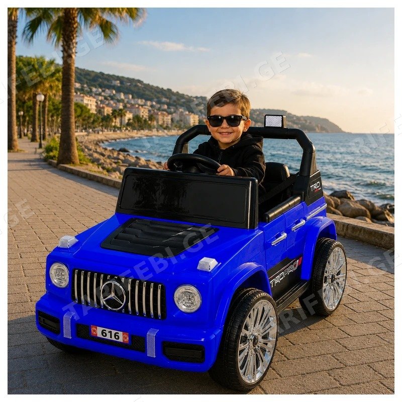 საბავშვო ელექტრო მანქანა MERCEDES MR616-B 2 ძრავით 12V