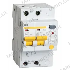 დიფერენციალური ავტომატი AD12M 2R C25 30mA IEK
