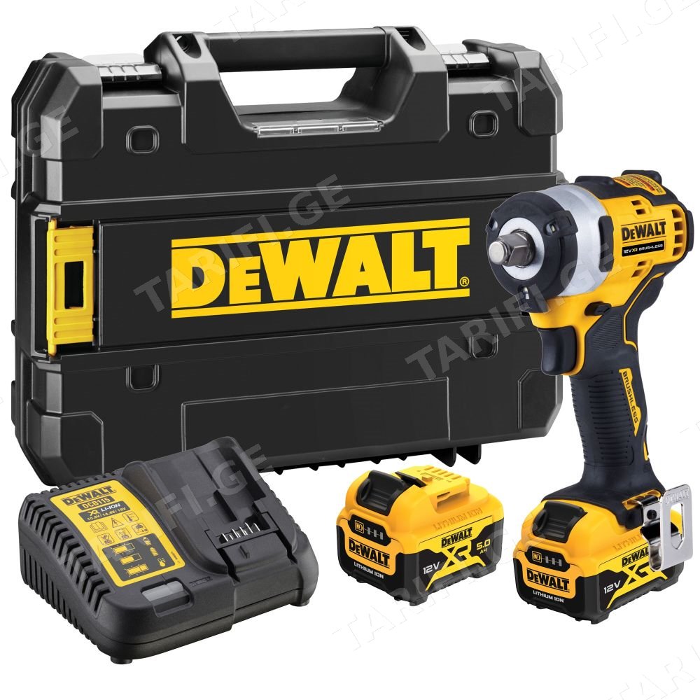 ქანჩსახრახნი აკუმულატორის დარტყმითი DeWalt DCF901P2-QW 12V 340Nm 2x5.0 Ah