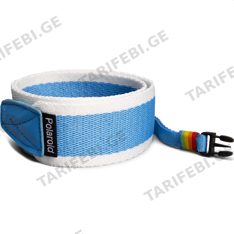 ფოტოაპარატის საკიდი POLAROID CAMERA STRAP FLAT BLUE