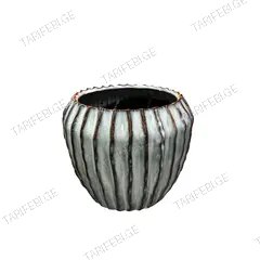 ქოთანი კერამიკული Mega Collections Ide Rib Cone Pot Ice D18.5H16