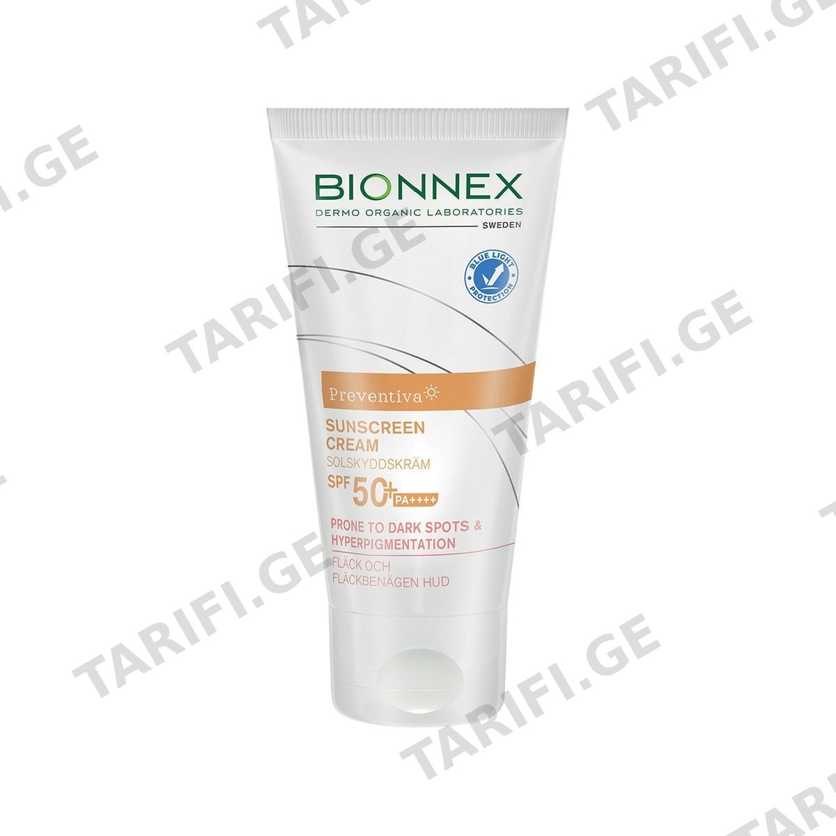 მზისგან დამცავი კრემი SPF50 50 მლ 2947 ბიონექსი - Bionnex