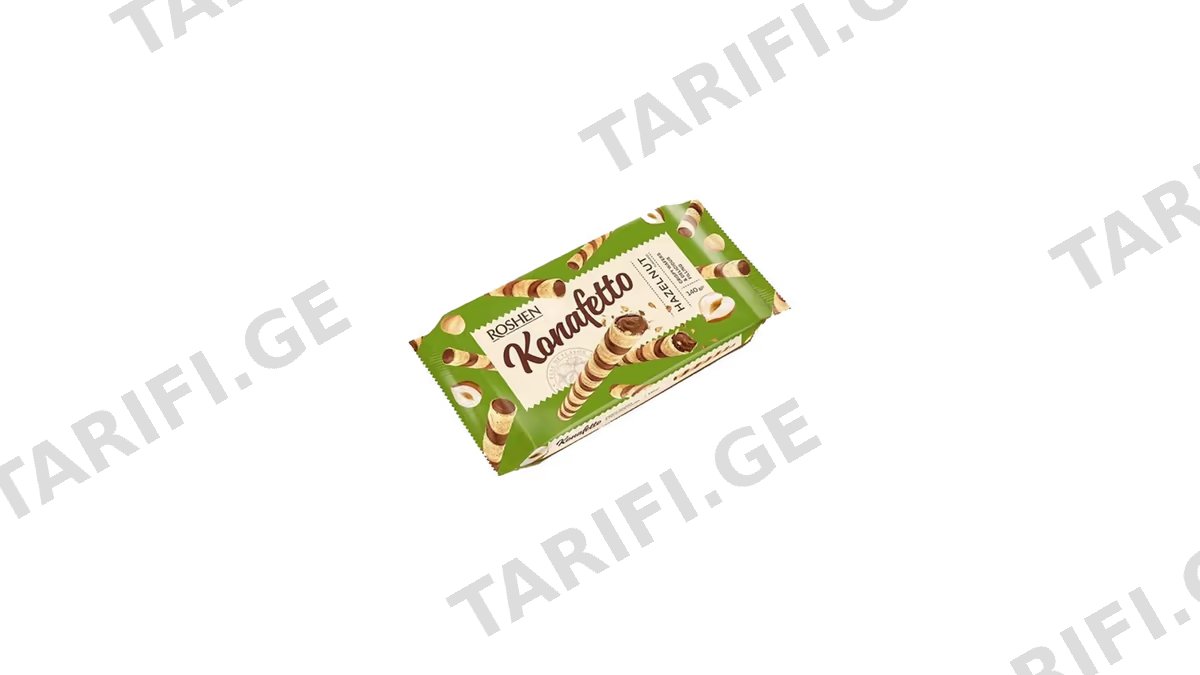 Roshen- ვაფლის ჩხირები თხილის კრემით 140გრ