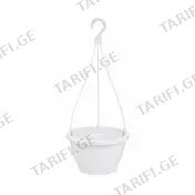 პლასტმასის ქოთანი საკიდით თეთრი RK04 4.5lt.