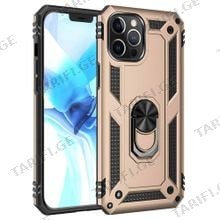 iPhone 12 Pro Max Sofia Ring Case სილიკონის ქეისი ბეჭდით - ოქრო