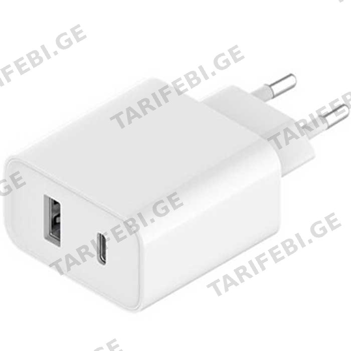ადაპტერი XIAOMI MI WALL CHARGER TYPE-A/TYPE-C BHR4996GL (33 W)