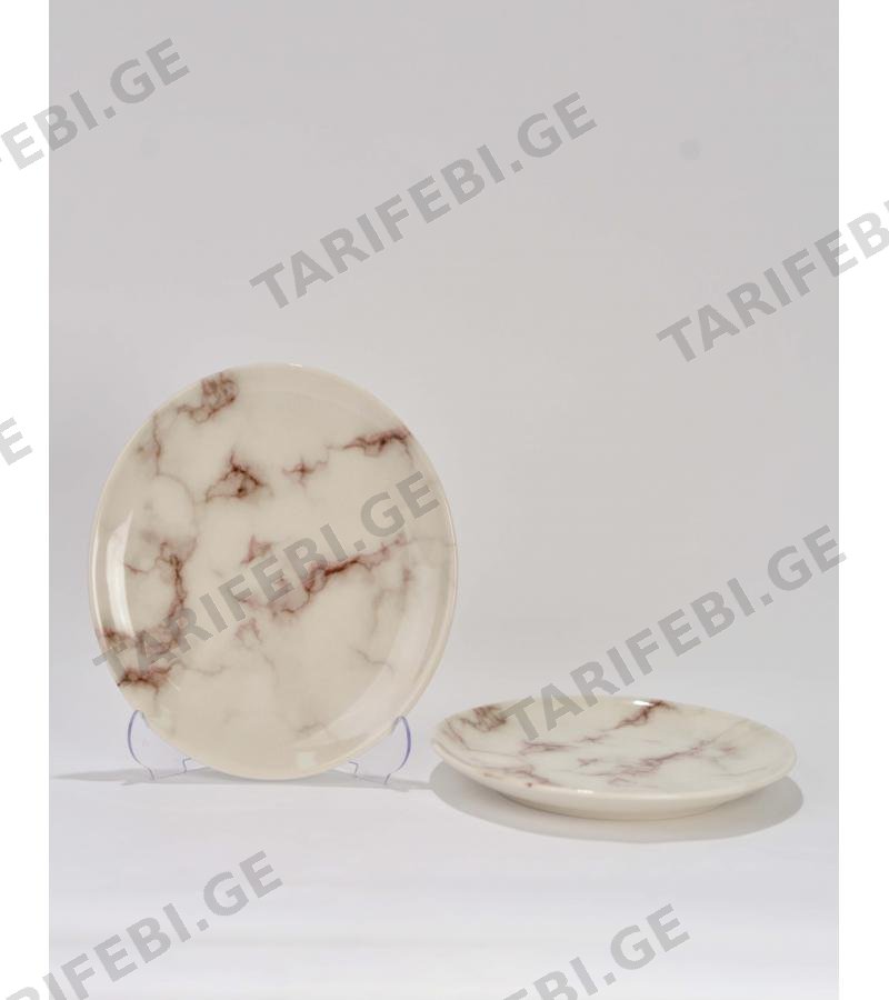 თეფში ფაიფურის MARBLE MURDUM 24სმ HR24DU907R15 მწარ. PASHA HOME