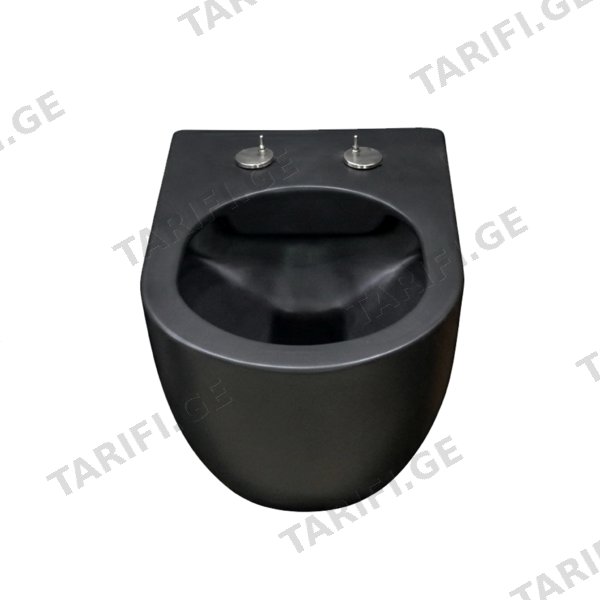 კედლის უნიტაზი (ოვალური) VOKHA W. HUNG WC PAN 52 CM, MATT BLACK (MDKA052N1VP0B7000-K)