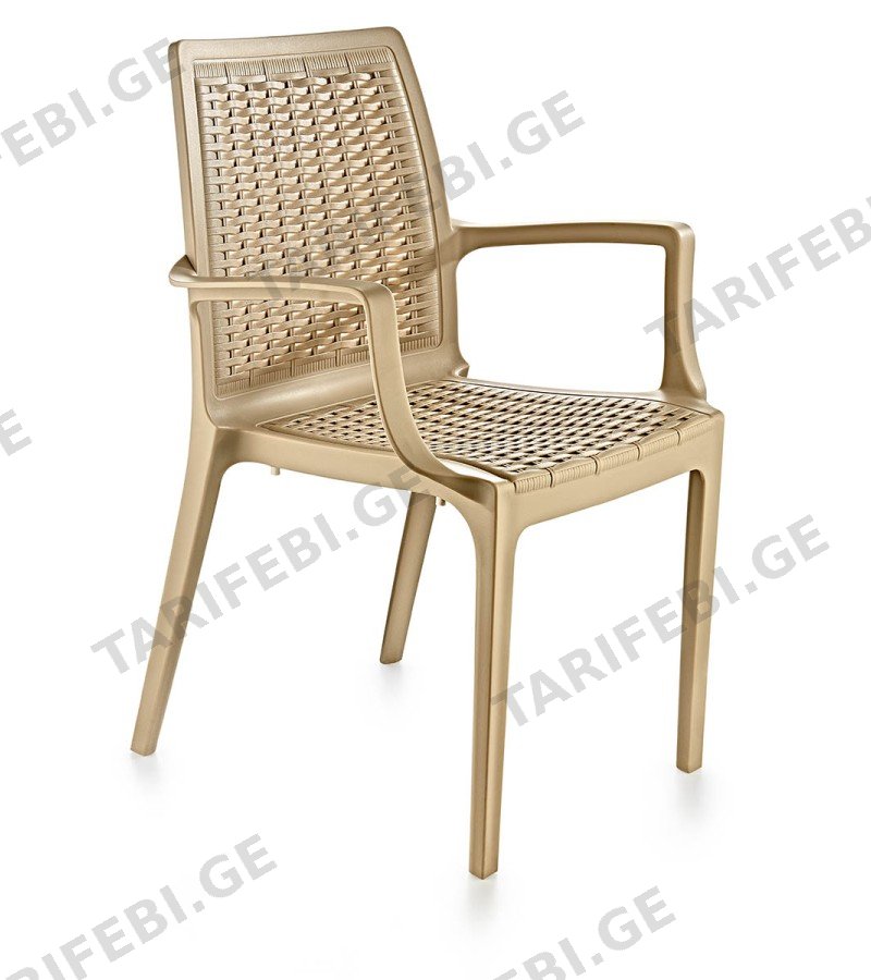 პლასტმასის სკამი 2524 RATTAN ფერი. KAHVE SENYAYLA
