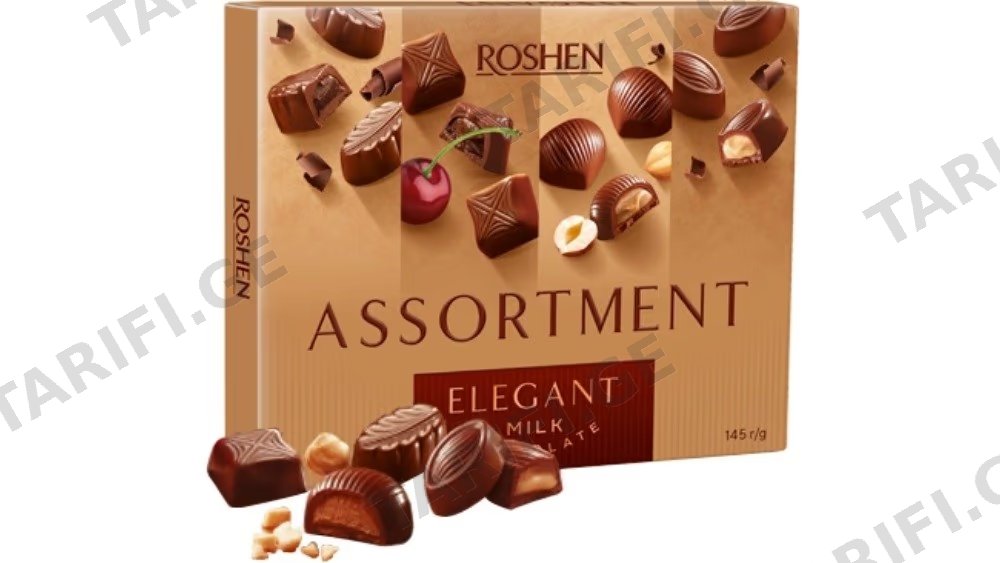 როშენი შოკოლადის ნაკრები Assortment ელეგანტი 145გრ