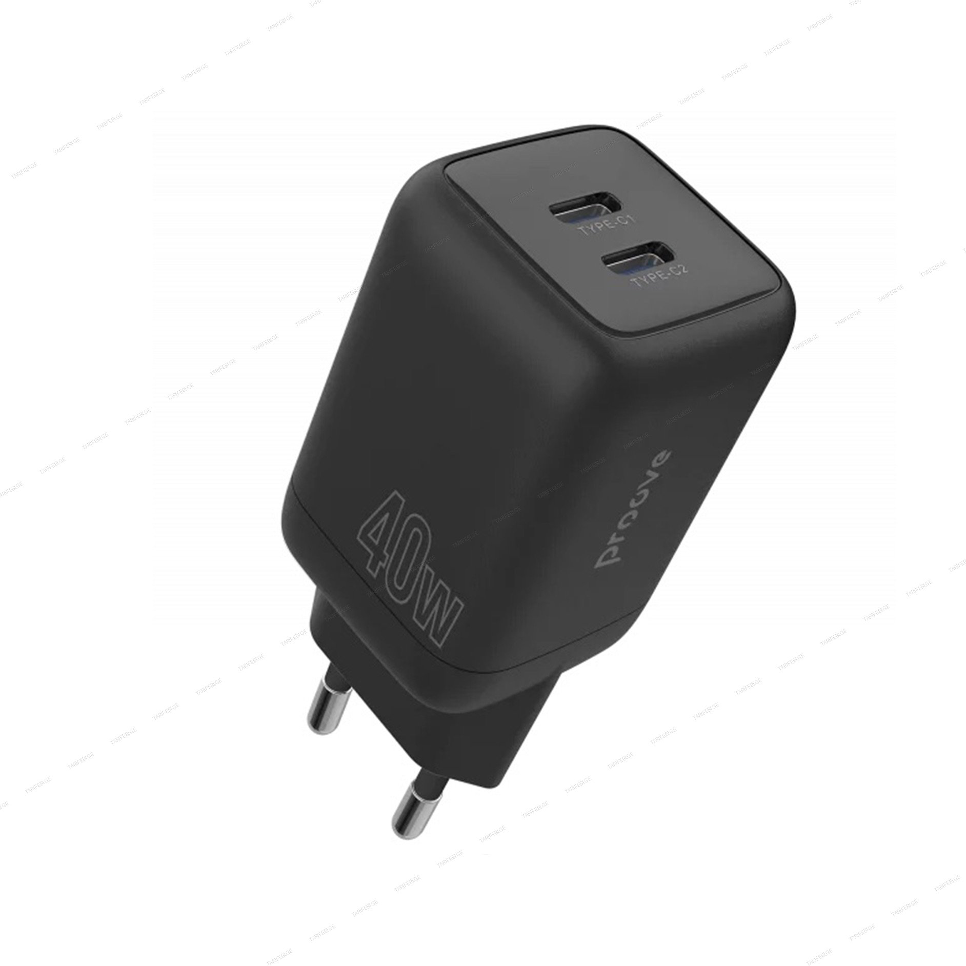Wall Charger Proove Silicone Power 40W (Type-C + Type-C) black