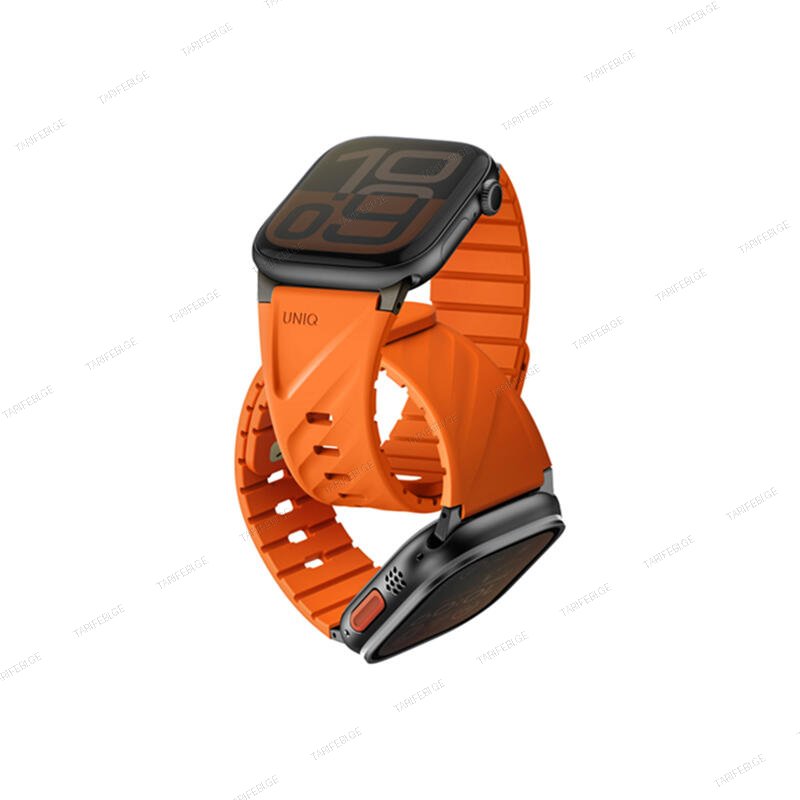 Uniq Fluo Magnetic With Connector Apple Watch Strap 49-40MM Volt Orange