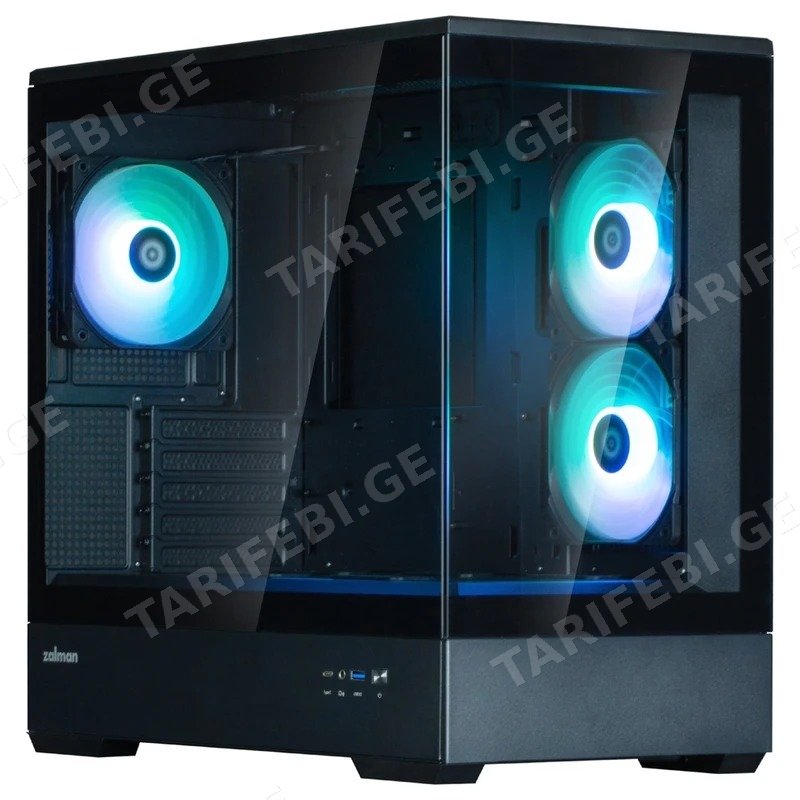 კომპიუტერის ქეისი ZALMAN P30 BLACK V2 MINI TOWER შავი