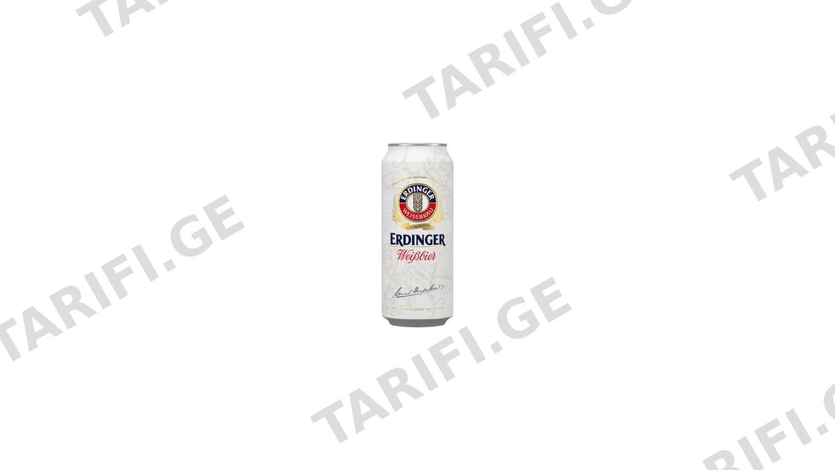 ერდინგერი თეთრი ლუდი ქილის 0.5 ლ