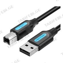 VENTION COQBG USB 2.0 A Male to B Male Cable 1.5M Black PVC Type