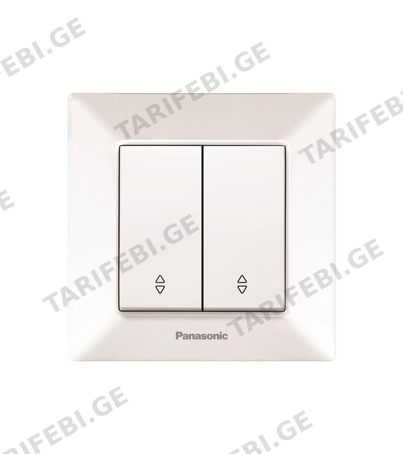 გადამრთველი PANASONIC ARKEDIA SLIM რევერსით 2-ნი თეთრი