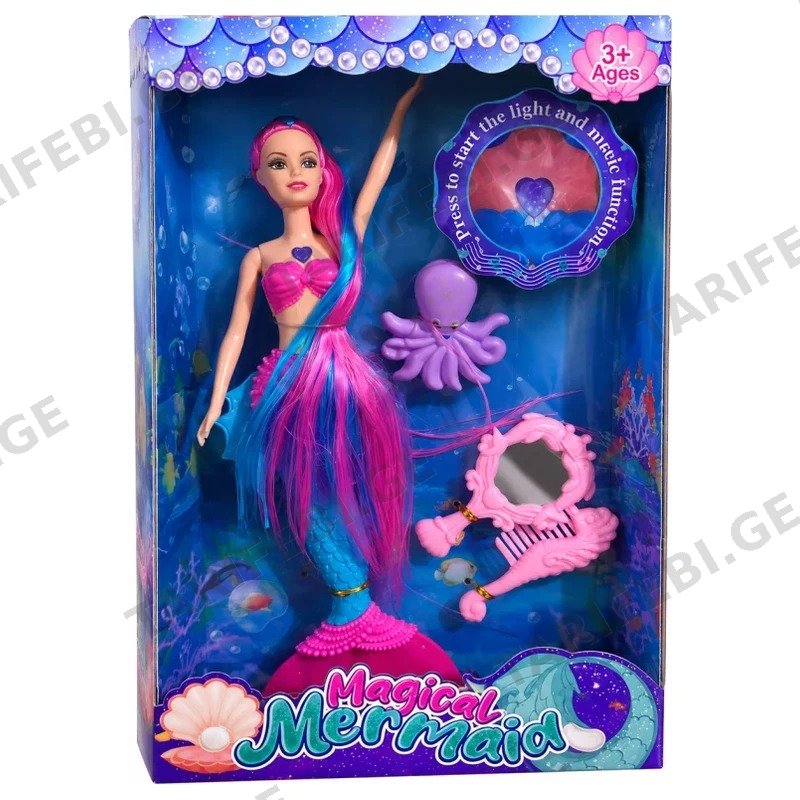 ქალთევზა თოჯინა GOLDEN CHILD MAGICAL MERMAID GH-35972 მუსიკალური და მანათობელი 40 სმ