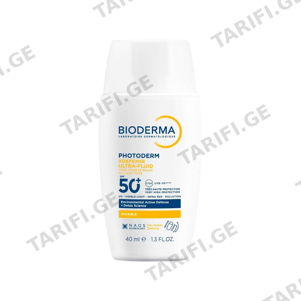 მზისგან დამცავი ულტრა ფლუიდი Photoderm Xdefense SPF50+ 40 მლ 3614 ბიოდერმა - Bioderma