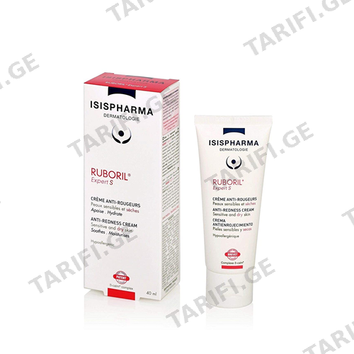 ისისფარმა - Ruboril Expert S კრემი დამატენ. სიწითლე/კუპეროზი/როზაცეა მშრალი კანის 40მლ