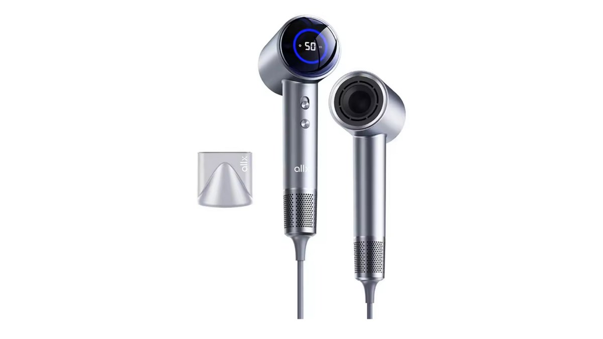 თმის საშრობი ALLX AXH-015G, 1600W, High Speed Hair Dryer, Negative Ionic, Turbo, Gray