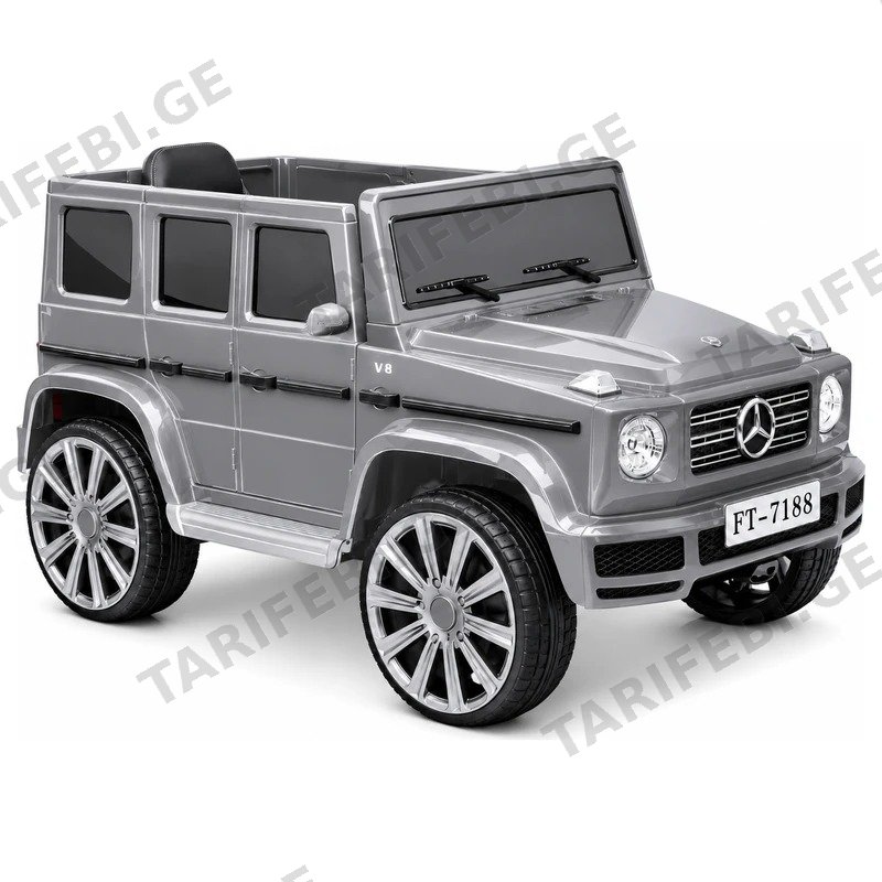 საბავშვო ელექტრო მანქანა MERCEDES-BENZ G-CLASS FT-7188-C 12V კაუჩუკის საბურავებით