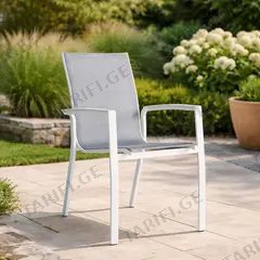 ბაღის სკამი Sultan Textile Dining Chair white