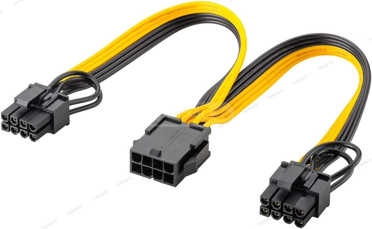 CPU (4+4) 8 pin to 2X(6+2) GPU pin splitter. 8 pin to 2X8 pi