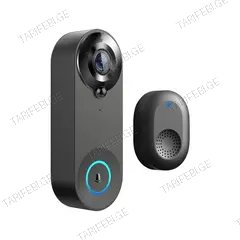 კარის ჭკვიანი ვიდეო ზარი Smart Home 2MP Wi-Fi IP54 შავი