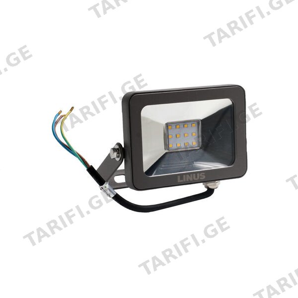 LED პროჟექტორი 10ვ 3000კ LINUS IP65 premium