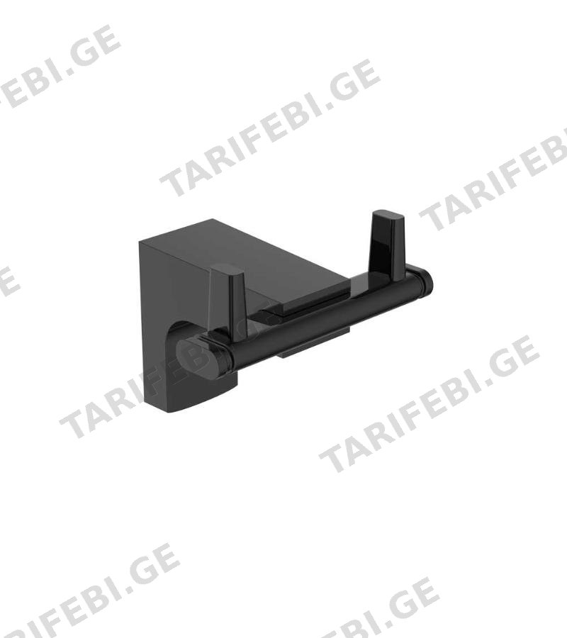 ხელსახოცის საკიდი ორიანი F1 A.1721.s Mat black მწარ. DUXXA