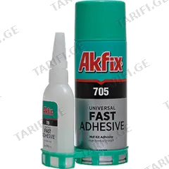 წებო აქტივატორით Akfix 705 GA0655 125 გ + 500 მლ